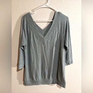Wantable oversized v-neck sweater light blue